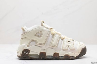 真标耐克Nike Wmns Air More Uptempo Gs Barely Green 皮蓬初代系列经典高街百搭休闲运动文化篮球鞋美国队配色 货号:921