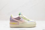真标耐克nike Wmns Air Force 1 Shadow全新少女系解构主义设计 马卡龙空军一号轻量增高低帮百搭板鞋 为经典设计注入玩味元素 分层结构 加