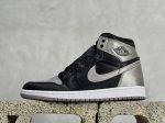 FAir Jordan AJ1 Retro High OG 丝绸黑灰 #原鞋原楦头纸板开发 确保原汁原味 完美呈现一代版型 1:1鞋头弧度高度鞋身弧度 细节品控