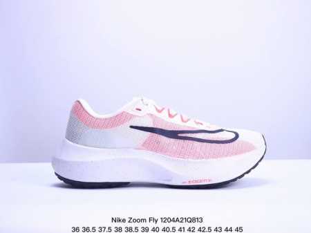 公司级nike Zoom Fly 5不可战胜系列轻量飞织低帮休闲运动慢跑鞋 此鞋专为短跑运动员而生 是为5至10公里距离的赛事和训练打造 整体设计采用流线型的轻 - 点击图像关闭