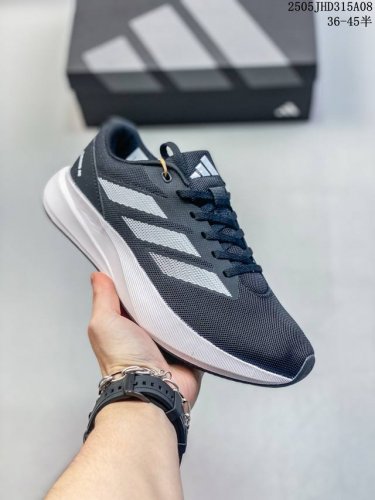 真标带半码 Adidas Duramo Rc 时尚舒适 网布减震防滑 低帮 训练跑步鞋 女款 黑白 尺码：见图 编码：05Jhd315A08