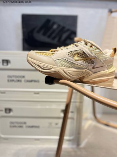 耐克 Nike M2K Tekno 男女子运动鞋厚底老爹鞋经典复古休闲慢跑鞋 从 Monarch 系列汲取灵感，以太空时代细节演绎未来风范。分层鞋面借鉴自元年款