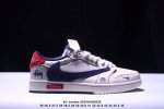Travis Scott X Fragment Design X Air Jordan 1 Low Og Sp Aj1 乔1 斯图西联名-黑灰荔枝纹 低帮文化休