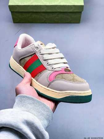 Gucci Distressed Screener Sneaker 古驰小脏鞋系列 经典原型复古百搭做旧小脏板鞋 0220127J20 - 点击图像关闭