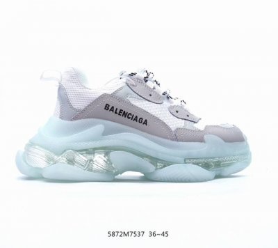 公司级巴黎世家老爹鞋 解构主义完美诠释潮流新时尚balenciaga Triple-S Sneaker 时装复古厚底 姥爷鞋 正确字体粗细 位置 大小 正确侧边