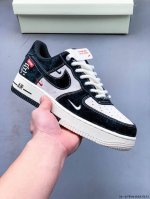 原楦数据纸版，采用硬质优质皮革鞋面材质，内置全掌Air Sole气垫。耐克 Nike Air Force 1 Low 空军一号低帮百搭休闲运动板鞋 041828