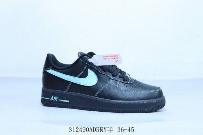 耐克 Nike Air Force 1 Af1耐克 低帮 空军一号休闲板鞋黑蓝 货号 Hq2037-002 312490Adrry半 36-45
