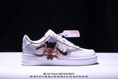 170 Nk Air Force 1‘07 Low 空军一号低帮休闲板鞋 鞋款采用再生材料制成，混合了皮革、网眼和绒面革。侧面的双 Swooshes、“82”品 - 点击图像关闭