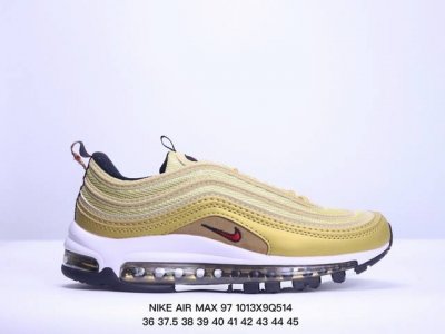 耐克nike休闲鞋 经典 气垫 Air Max 97 子弹气垫低帮运动鞋。Air Max '97 运动跑鞋以流线型鞋身和卓越科技为热爱运动的你造就全方位防护，强