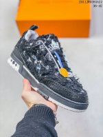 公司级路易威登 Louis Vuitton Lv路易威登板鞋 8代面包鞋 滴塑拼接皮革 乞丐鞋 内嵌式绑带 新款 Lv Trainer最新配色运动鞋 L家 篮球