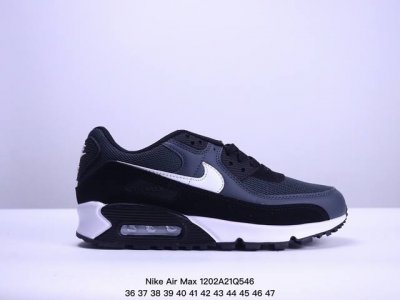 真标耐克nike Air Max 90 经典复古小气垫缓震跑鞋 鞋面由皮和革织物打造，犀利的条线打造出酷劲十的足视觉效果 网布鞋增面强透气性，穿着为极舒适 经可