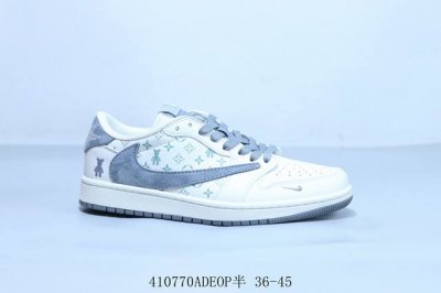 乔丹Air Jordan 1 Low Aj1 乔1低帮复古文化休闲运动篮球鞋倒勾 联名 Lv 货号 Sj2068-111 410770Adeop半 36-45