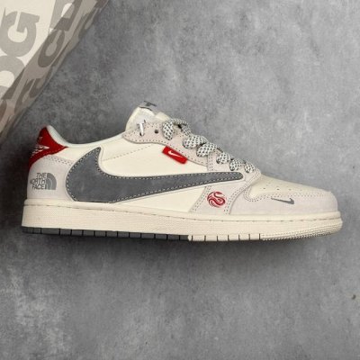 本地 核心私 Travis Scott X Fragment Design X Air Jordan 1 Low Og Sp Aj1 乔1 北面联名蛇年限定 双
