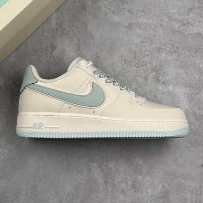 本地 核心私 公司级Nike Air Force 1 Low '07 米冰蓝 满天星低帮空军一号休闲板鞋 客供高亮3M反光 定制头成皮料 定制鞋盒 原楦原纸板