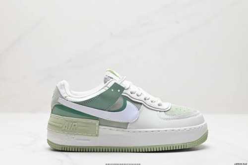 真标耐克nike Wmns Air Force 1 Shadow全新少女系解构主义设计 马卡龙空军一号轻量增高低帮百搭板鞋 为经典设计注入玩味元素 分层结构 加