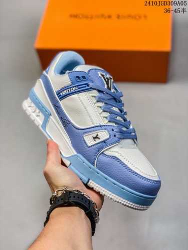 全新lv路易威登louis Vuitton Trainer Sneaker Low休闲运动文化百搭板鞋 尺码:36-45半 编码：10Jgd309A05