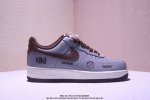 海外限量发售！公司级Nike Air Force 1 '07 Low “Nike联名 灰棕鬼脸”空军一号 低帮 运动鞋 休闲鞋 折边针车 工艺难度大 原楦头原纸