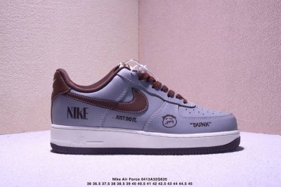 海外限量发售！公司级Nike Air Force 1 '07 Low “Nike联名 灰棕鬼脸”空军一号 低帮 运动鞋 休闲鞋 折边针车 工艺难度大 原楦头原纸