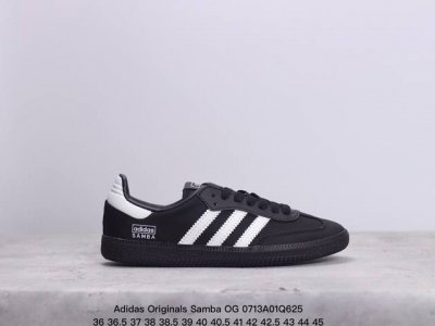 真标阿迪达斯三叶草adidas Originals Samba Og 桑巴舞系列绅士德训足球风百搭低帮休闲运动板鞋 货号:Le6010 尺码:36 36.5 3