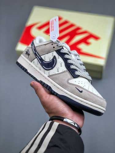 Nike Sb Dunk Low X Stussy 米灰蓝小钩满天星纯原大厂出品 极力推荐原装头层材料 独家版型蒸餾加工帶來的是更好的视觉和脚感体验大厂纯原品质