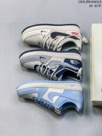 海外限量发售 公司级Nike Air Force 1 '07 Low 北面联名 灰蓝抽绳 空军一号 低帮 运动鞋 休闲鞋 折边针车 工艺难度大 原楦头原纸板 原
