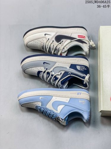 海外限量发售 公司级Nike Air Force 1 '07 Low 北面联名 灰蓝抽绳 空军一号 低帮 运动鞋 休闲鞋 折边针车 工艺难度大 原楦头原纸板 原
