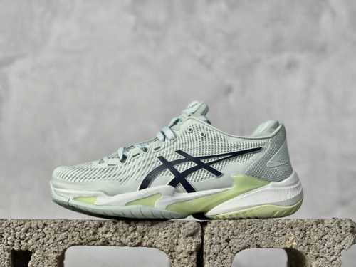 Asics亚瑟士网球鞋男小德球鞋 Court Ff3 Novak德约科维奇专业球鞋 专业跑步鞋鞋减震助弹防滑气跑步鞋 高帮减震助弹 亚瑟士是专业的跑步鞋款 脚后