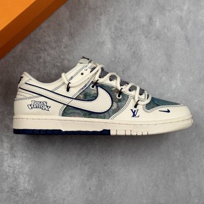 本地 核心私 Nike Sb Dunk Low Lv系列 绑带油画白勾 周年高端定制 低帮休闲板鞋 #定制鞋盒 大厂纯原品质出货 超高清洁度 皮料切割干净无任何