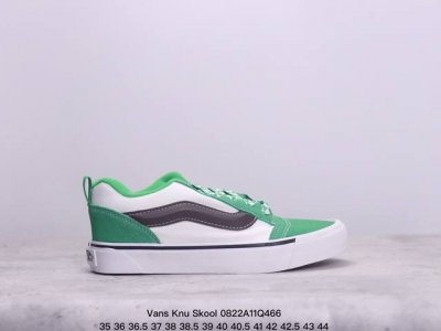 新款vans Knu Skool 舒适百搭防滑耐磨低帮板鞋 男女同款白绿色 货号：Vn0009Qcv0N 尺码：35 36 36.5 37 38 38.5 39