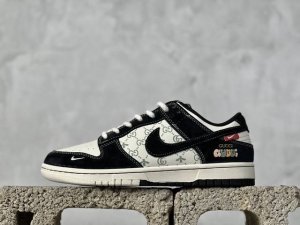 Nk Sb Dunk Low 古驰联名-小蜜蜂系列黑勾 周年高端定制 低帮休闲板鞋 Mm1089-030 #定制鞋盒 大厂纯原品质出货 超高清洁度 皮料切割干净