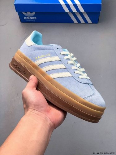 公司级！阿迪达斯Adidas Gazelle Bold W厚底低帮复古百搭休闲运动板鞋 0513149X22