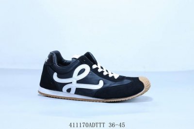 Loewe 罗意威 Ballet Runner 2.0 小牛皮 圆头系带低帮华夫系列 生活休闲运功跑鞋 货号 Lbr2282X27 41 Adttt 36-45