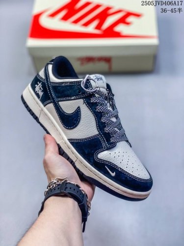 海外爆款限量发售 公司级 Nike Sb Dunk Low 斯图西联名 黑白马克线 周年高端定制 低帮休闲板鞋 定制鞋盒 大厂纯原品质出货 超高清洁度 皮料切割