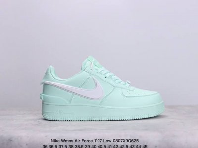 nike 耐克 采用软质荔枝纹牛剖皮革鞋面材质耐克nike Wmns Air Force 1’07 Low White Cherry Blosso Pink 空