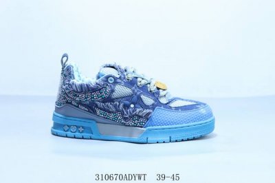 210 Lv路易威登Louis Vuitton Trainer Sneaker Low休闲运动文化百搭篮球鞋 蓝钻310670Adywt 39-45