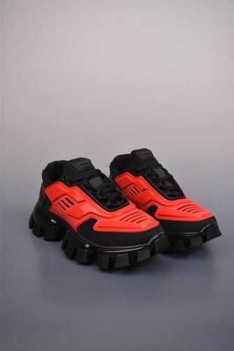 390 Prada Cloudbust Air Thunder 普拉达 锯齿增高运动鞋 纯原大厂出品 选用织物和橡胶打造 诠释繁复精致的鞋型 锯齿状橡胶胎面花