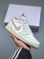 Air Jordan 1 Low Aj1 乔1米白 低帮文化休闲运动板鞋 Dc0774-112 市场唯一独家头层皮打造 原鞋原档案开发 原厂皮料 原档冲孔鞋头
