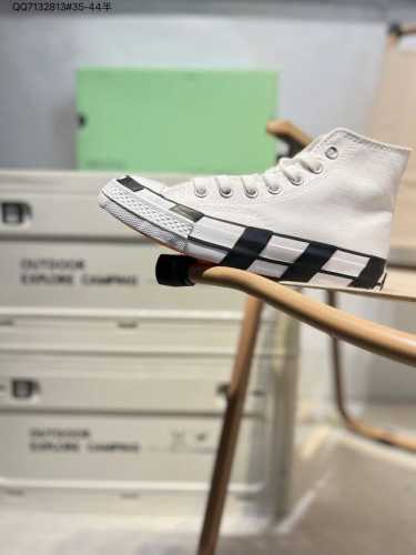 真标硫化工艺，全新斑马底纹设计18Fw季新品Virgil Abloh限量Off White X Converse Chuck 1970S 2.0版本经典帆布板鞋