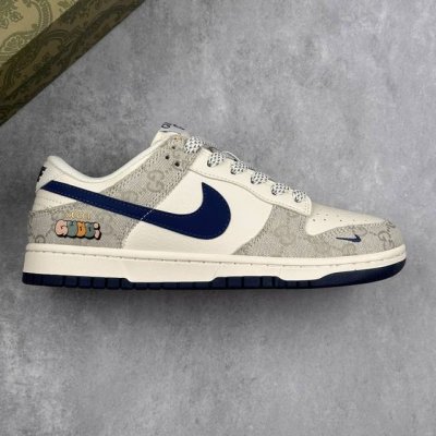 本地 核心私 Nk Sb Dunk Low 古驰联名-烟灰蓝勾 周年高端定制 低帮休闲板鞋 #定制鞋盒 大厂纯原品质出货 超高清洁度 皮料切割干净无任何毛边 细