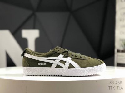 真标带半码 亚瑟士 Onitsuka Tiger鬼冢虎 Mexico Delegation休闲运动板鞋 货号：D639L-9090 尺码：36-45 半 Ttk