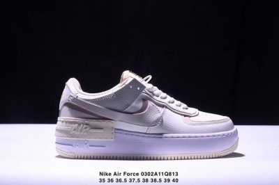 真标耐克Nike Wmns Air Force 1 Shadow全新少女系解构主义设计 马卡龙空军一号轻量增高低帮百搭板鞋 为经典设计注入玩味元素 分层结构、加