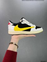 公司级aj1倒勾travis Scott X Air Jordan 1 ” Reverse Mocha “ Aj1乔1 Ts 闪电 联名倒钩 低帮文化篮球鞋 完