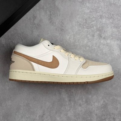 本地 核心私 air Jordan 1 Low Dongdan Aj1 乔1椰奶白 低帮文化休闲板鞋 市场唯一独家头层皮打造 原鞋原档案开发 原厂皮料 原档冲孔