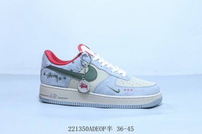 Nike Air Force 1 Af1耐克 空军一号联名休闲板鞋 221350Adeop半 36-45