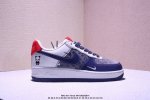 海外爆款限量发售！高端定制Nike Air Force 1 '07 Low 暴力熊联名 三钩深蓝灰印花 高端定制 低帮休闲板鞋 定制鞋盒 大厂纯原品质出货 超高