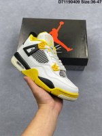 真标Nike Air Jordan 4 Retro 耐克迈克尔 乔丹Aj4代中帮复古休闲运动文化篮球鞋 货号:Aq9129-101 Id:D7 409 Size