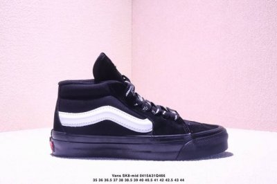 新款发售Vans Otw携手Hommegirls最新联名即将来袭Vans X Hommegirls Sk8-Mid 时尚百搭黑色中帮男女同款黑色板鞋 Vans
