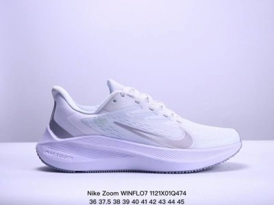 耐克nike Zoom Winflo 7代轻质网面透气休闲运动跑步鞋。采用了后掌气垫 Air-Zoom 的设计，升级中底为cushlon St，材质上更显得轻盈