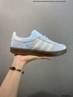 Adidas Gazelle Indoor Trainers 羚羊内训系列低帮复古德训风百搭休闲运动板鞋 浅蓝水蓝焦糖底 Ji2717 尺码 36-45 半 I