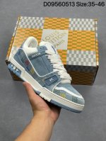 全新Lv路易威登Louis Vuitton Trail Sneaker Low休闲运动文化百搭篮球板鞋 致Tpr光泽鞋底#耐弯折滴塑支持片#鞋垫嵌入超软脚感乳胶